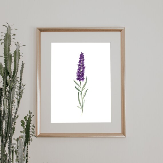Lavender Wall Art Lavender Prints Kitchen Decor Modern | Etsy