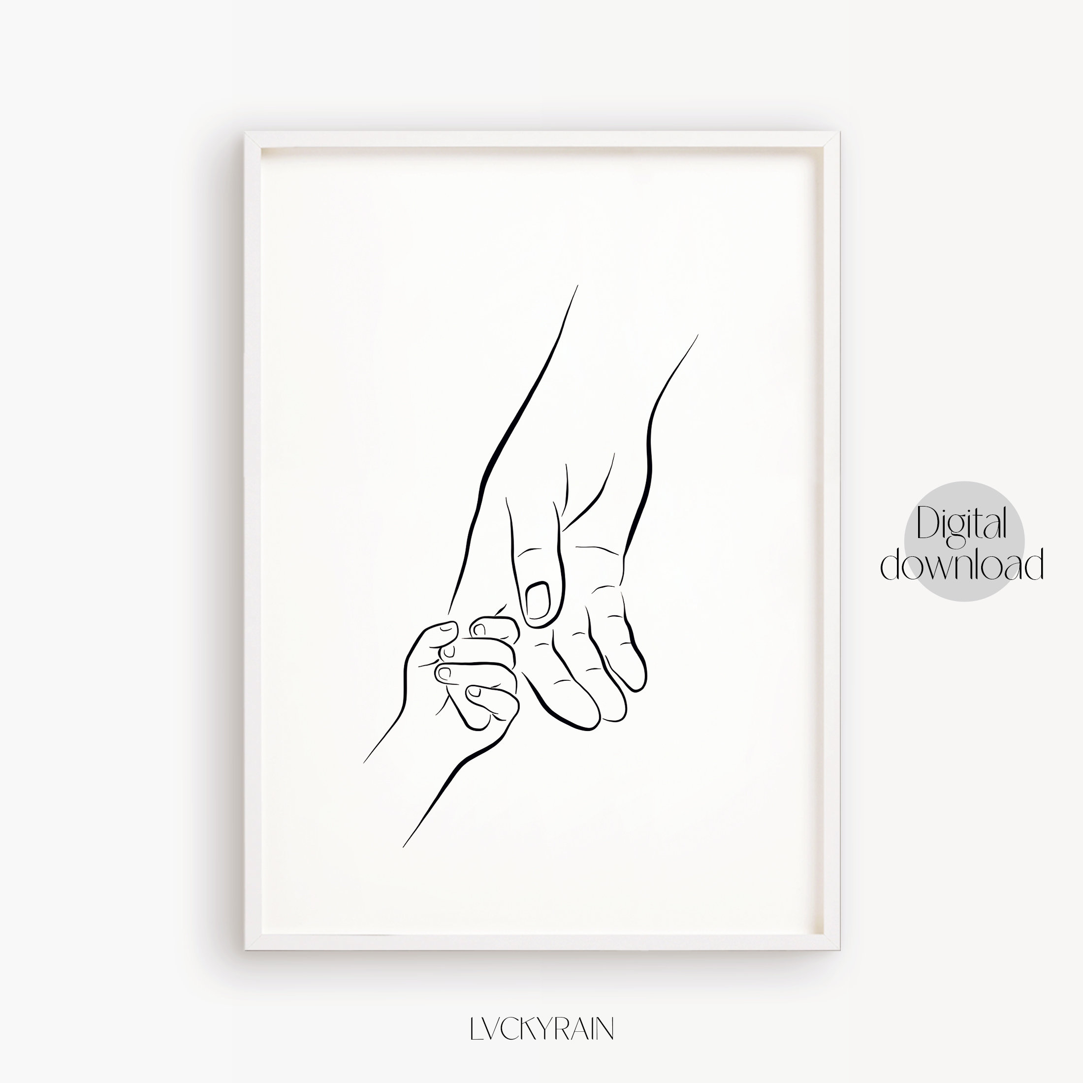 Baby Hands Holding Drawing