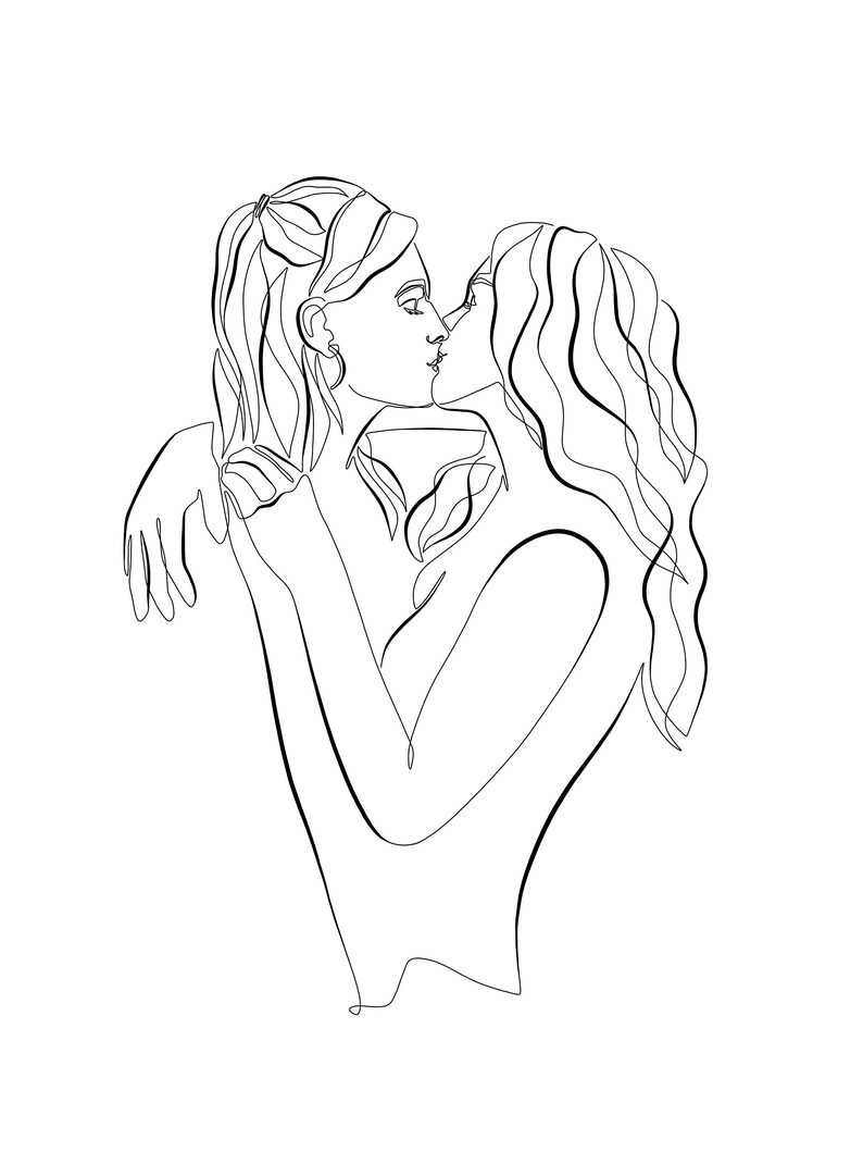 Lesbian Art Print Lesbian Love Gifts Lesbian Wedding Gift