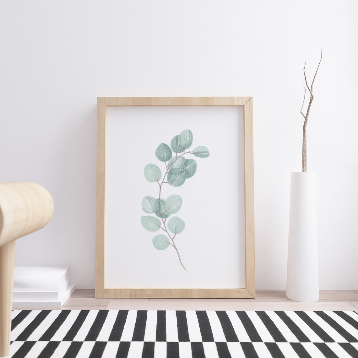 Eucalyptus Print Eucalyptus Wall Art Kitchen Decor Modern Etsy