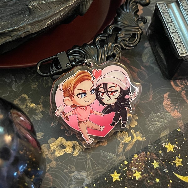 Devil//Take Acrylic Charms: Annie and Ro Heart Slasher Couple