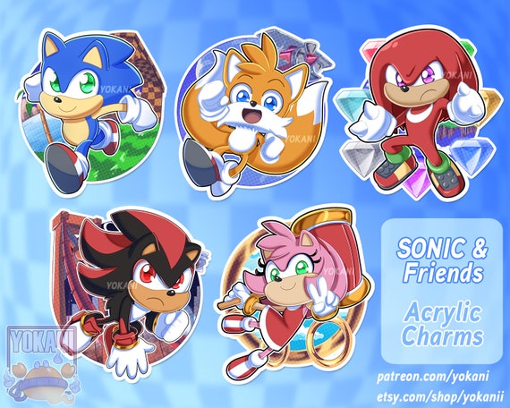 Sonic and Friends Acrylic Keychains : Kawaii Cute Chibi Fanart -   Denmark