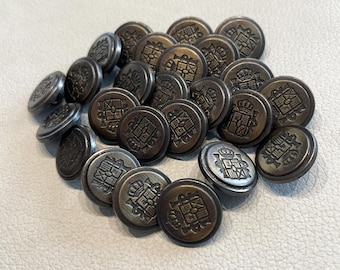 Metallknopf Krone 15 mm
