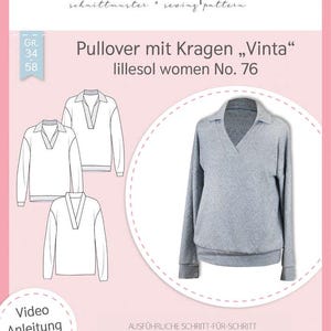 Papierschnitt Pullover mit Kragen Vinta No. 76