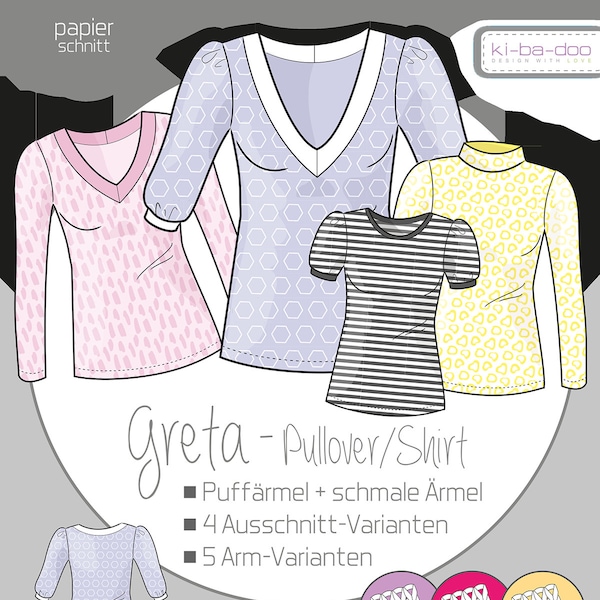 Papierschnittmuster Shirt Greta