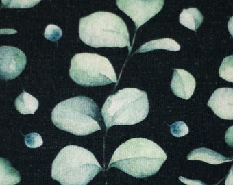 Stoff Sweat Cosy Blätter
