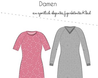 Sewing pattern stretch dress women