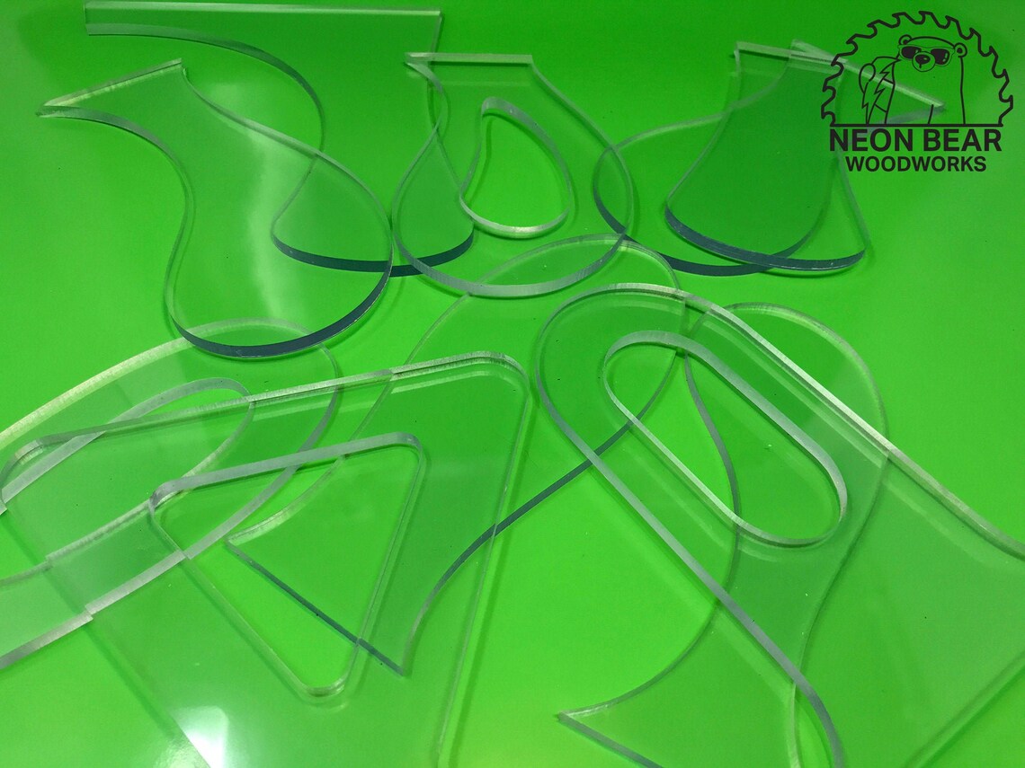 Router Templates clear Polycarbonate just THE Handles Template Pack Set of 10 Handles for
