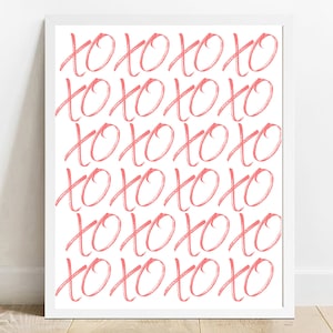 Valentines Day Printable, XOXO Wall Art, Digital Download, Valentines Day Decor, Nursery Wall Art, Holiday Printables