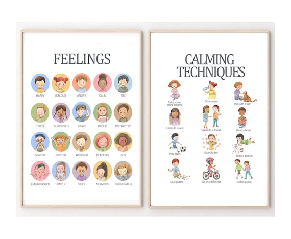 Calming Corner Printable Emotions Chart Wall Art Print Classroom Decor Feelings Chart Printable Educational Poster How Are You Feeling