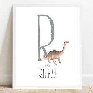 Personalized Name print ,Riojasaurus Dinosaur Printable, Name Dinosaur KIds Room Art, Custom Name, Nursery Decor,Bedroom Print, Name Sign