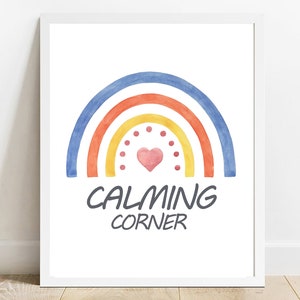 Set of 2 Calming Strategies, Feelings Poster, Educational Posters, Emotions Chart, Kids Room Deco, Homeschool Decor, Emotions poster, image 5