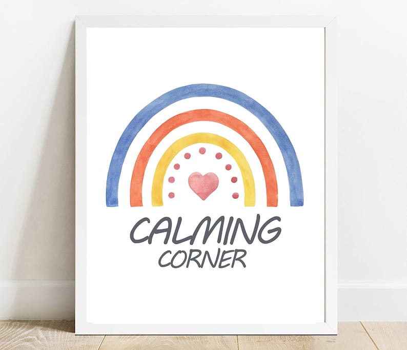 Set of 2 Calming Strategies, Feelings Poster, Educational Posters, Emotions Chart, Kids Room Deco, Homeschool Decor, Emotions poster, image 5