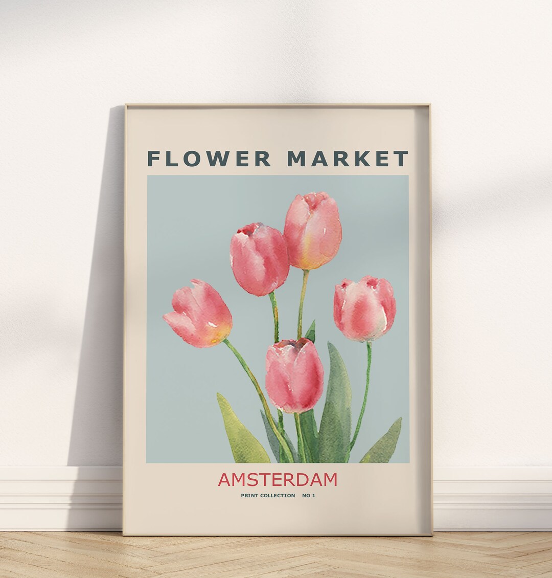 Amsterdam Tulip Flower Market Art Print (digital Download) - Etsy
