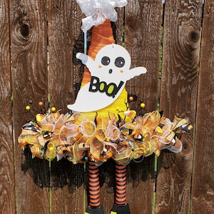 Candy Corn Witch Hat Wreath! Halloween Wreath!