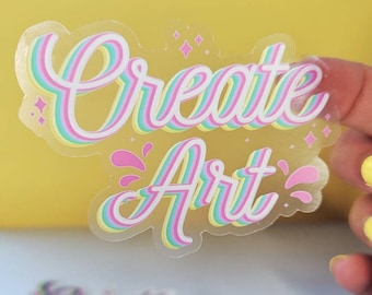 Create Art Waterproof Sticker | Rainbow Artist Decal