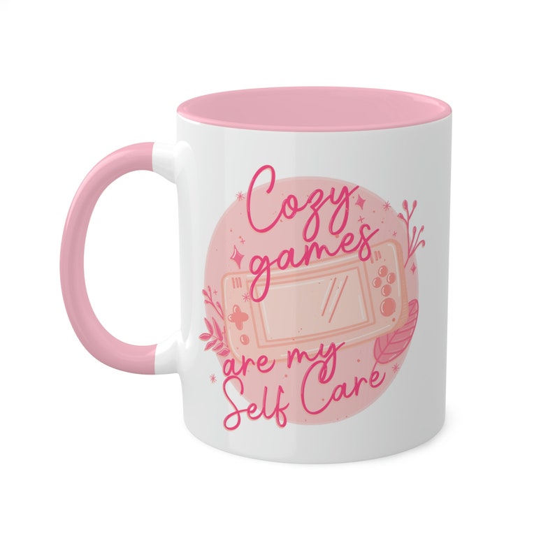 Gamer Girl Coffee Mug | Cozy Games Self Care Ceramic Cup image 7