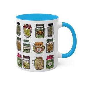 Pickle Jar Design Coffee Mug | Quirky Ceramic Foodie Cup Bild 8