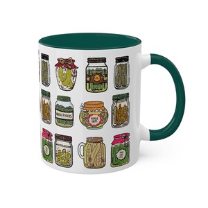 Pickle Jar Design Coffee Mug | Quirky Ceramic Foodie Cup Bild 5