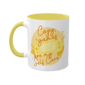 Gamer Girl Coffee Mug | Cozy Games Self Care Ceramic Cup image 8