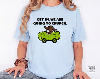 Church Pickle T-shirt | Cute Animal Phrase Tee