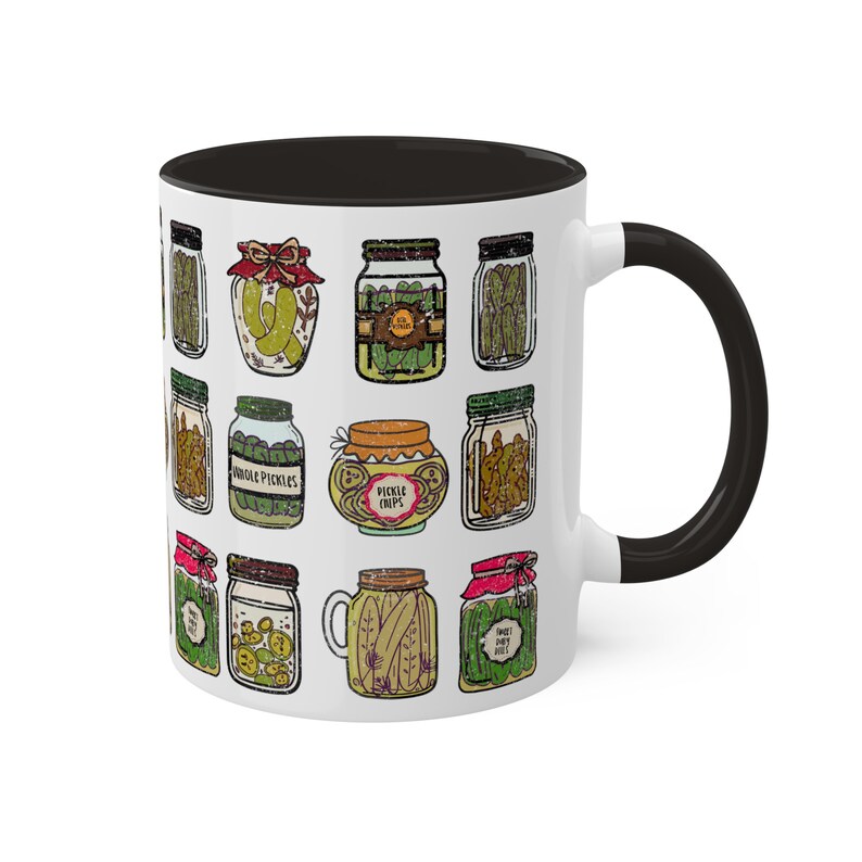 Pickle Jar Design Coffee Mug | Quirky Ceramic Foodie Cup Bild 7