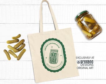 Pickle Lover Tote Bag | Cotton Canvas Tote