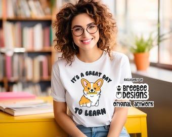 Teacher Corgi Graphic Tee | Back to School Shirt