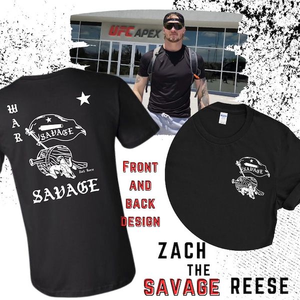 Zach the Savage Reese-  Custom MMA Fighter Tee | WAR Fighting System Fighter Merch
