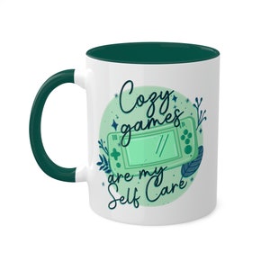 Gamer Girl Coffee Mug | Cozy Games Self Care Ceramic Cup image 5