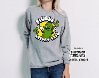 Pickle Lovers Club Sweatshirt | Cartoon Graphic Crewneck