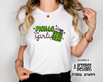Pickle Girlie Comfort Colors T-shirt, Pickle Unisex Graphic Tee, Pickle Lover Gift, Pickle Festival Shirt, Cute Pickle T-shirt for Women