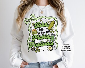 Pickle Festival Sweatshirt | Pickle Graphic Crewneck | Dill Pickle Gifts