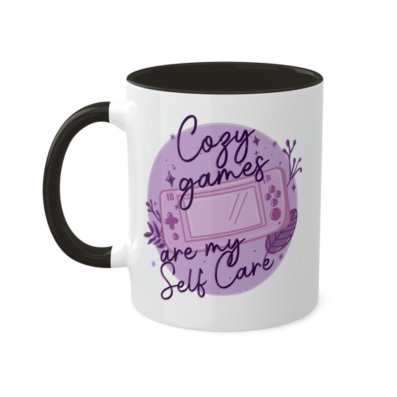Gamer Girl Coffee Mug | Cozy Games Self Care Ceramic Cup image 6