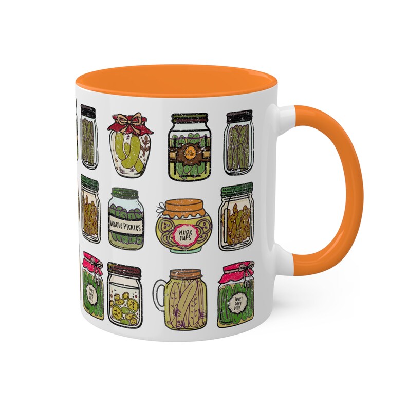 Pickle Jar Design Coffee Mug | Quirky Ceramic Foodie Cup Bild 10