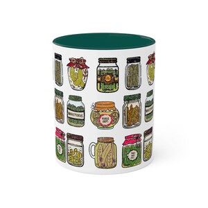 Pickle Jar Design Coffee Mug | Quirky Ceramic Foodie Cup Bild 6