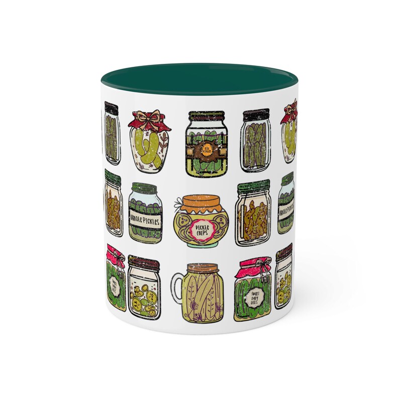 Pickle Jar Design Coffee Mug | Quirky Ceramic Foodie Cup Bild 6
