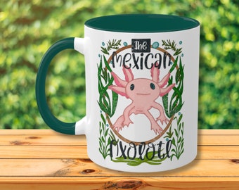 Mexican Axolotl Ceramic Mug | Colorful Animal Lover Gift