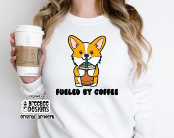 Corgi Coffee Sweatshirt | Unisex Heavy Blend Crewneck