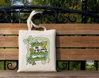 Pickle Festival Tote Bag | Cotton Canvas Tote