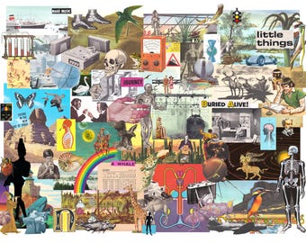 Digital collage kit - 99 images, vintage illustrations, JPG and PNG files, people, nature, anatomy, science, etc, bumper collage pack