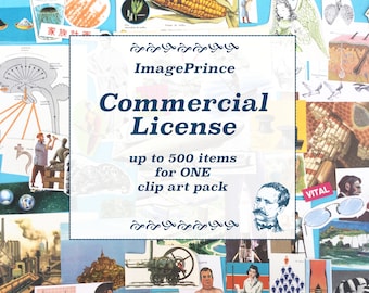 Licence commerciale jusqu’à 500 articles, pour UN pack clipart, utilisation commerciale, licence clipart