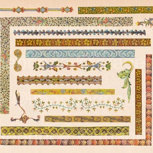 Mittelalterliche Clipart Bordüren, Bordüren, Seitenverzierungen, 21 PNG Dateien, kommerzielle Nutzung, für Renfaire Poster, Renaissance Journal, Schulprojekt