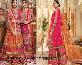 bridal dresses for mehndi