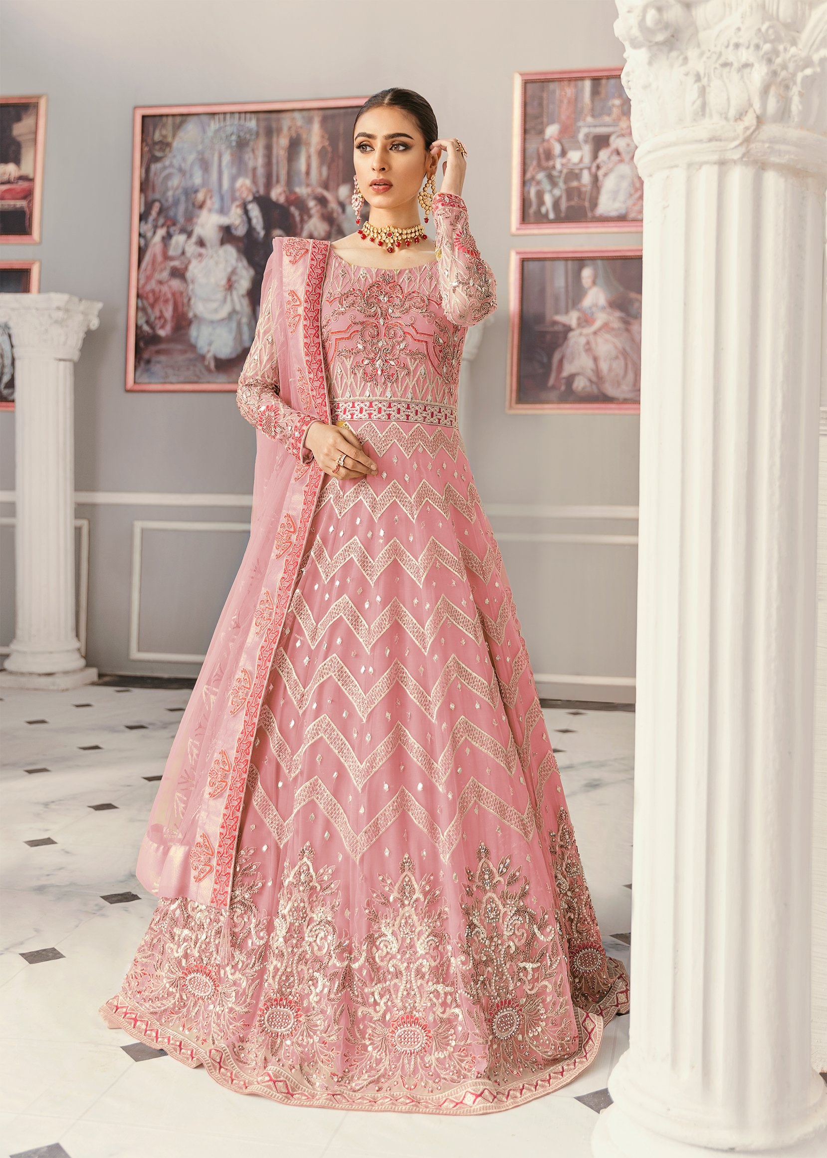 Pakistani Pink Wedding Dress Indian and Punjabi Partywear | Etsy UK