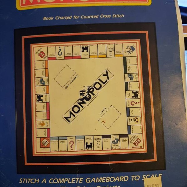 vintage Monopoly Cross Stitch Pattern Téléchargement numérique