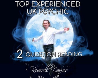 PSYCHIC Reading Top UK Psychic Tarot TWO Questions Digital Download
