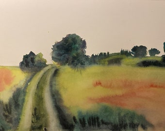 Toskana (Aquarell, Aquarell, Suluboya)