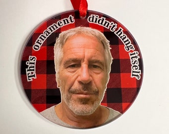 Jeffrey Epstein Christmas Ornament - Christmas Ornament - This Ornament Didn't Hang Itself - Dark Humor - Gift Idea - Funny Gifts