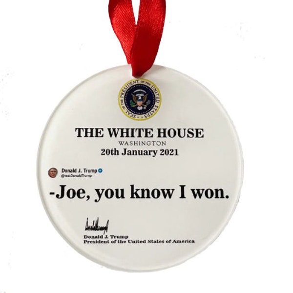 Trump Tweet Christmas Ornament - Funny meme Ornament - Donald Trump - Funny Gifts - Gag Gift - Trump Gift - Ornament Gift Tag - Meme